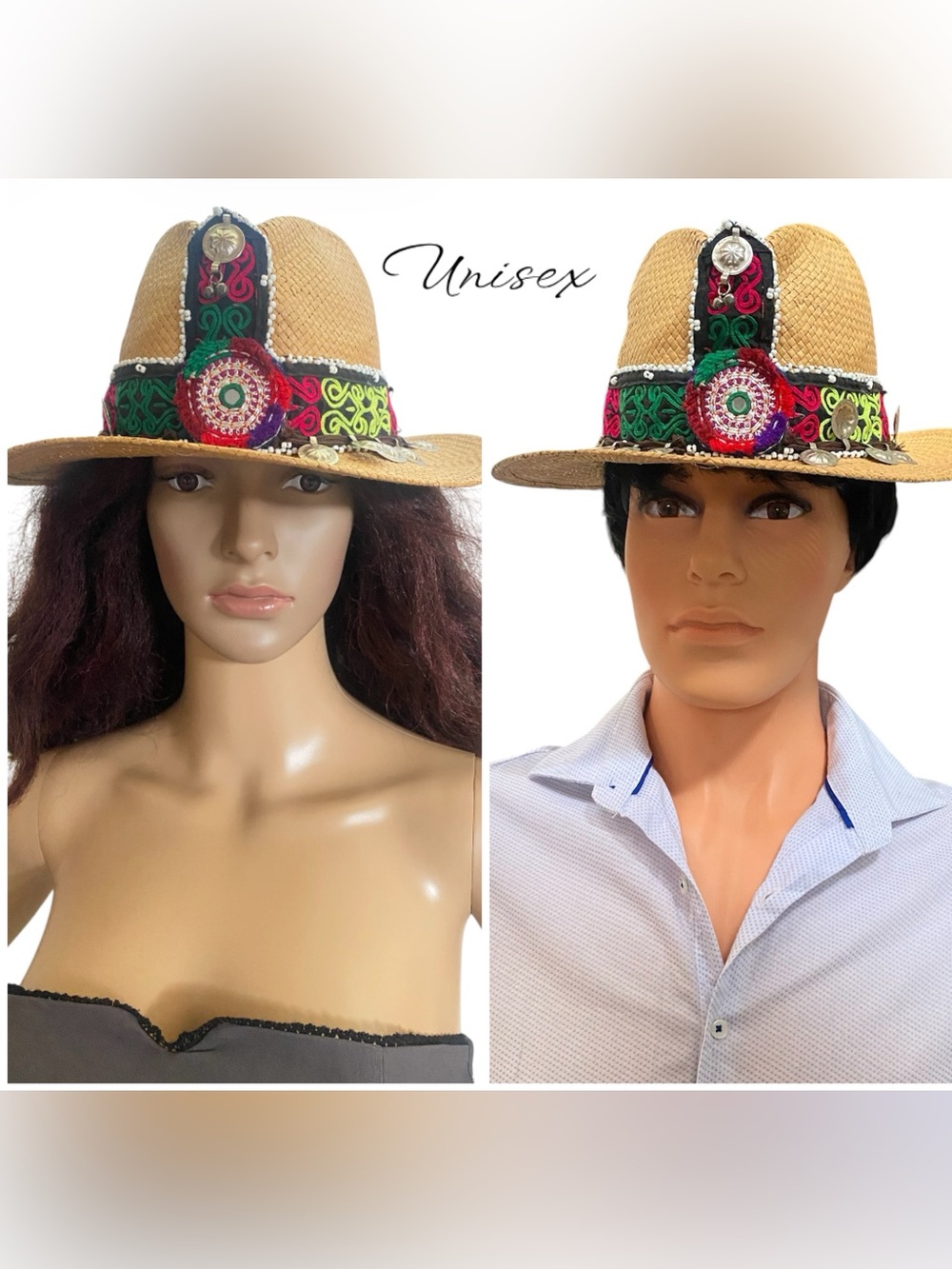 Tigermoon embellished straw su hat Made In South Africa